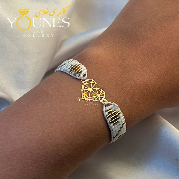 دستبند میوکی اوریگامی قلب طلا